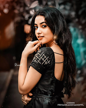 Priyanka Mohan, eye, actress, black HD phone wallpaper