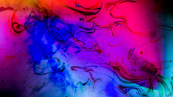 Pink Blue Red Oil Paint Abstraction Abstract HD wallpaper