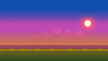 UPDATE: New version of the '8Bit Day' Set. Pixel changes based on time of day! HD wallpaper