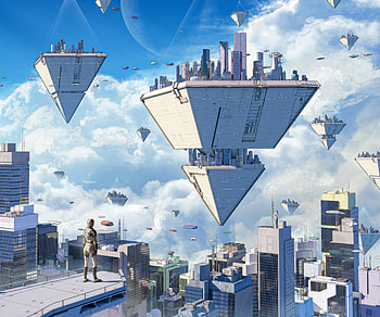 — Skybound Sci-Fi Metropolis, Sci Fi, city, sci fi city HD wallpaper
