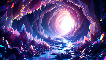 Enchanted Crystal Cave - Stunning Ultra, crystal cave, cave, crystal, Digital Art, fantasy HD wallpaper