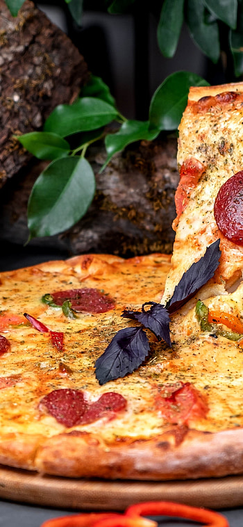 Delicious pizza slices, Savory toppings, Tempting food graphy, Foodie's dream HD phone wallpaper