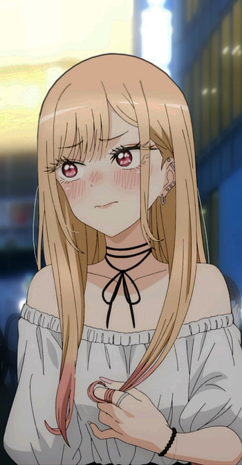 Marin kitagawa, art, mouth HD phone wallpaper