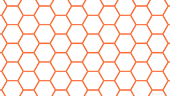 beehive white orange honeycomb hexagon coral HD wallpaper