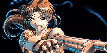 Black Lagoon, gun, black, lagoon, woman HD wallpaper