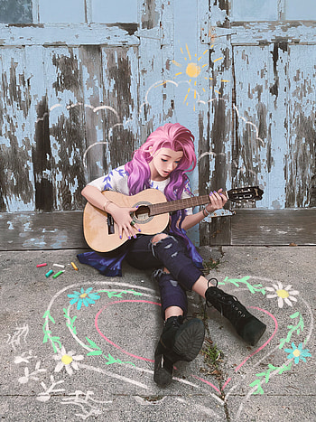 Seraphine, legends, music, league, kda, guitar HD phone wallpaper