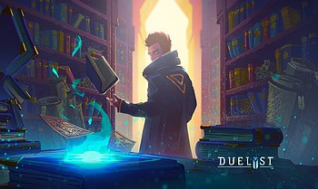 Wizard's library, Duelyst, video game HD wallpaper