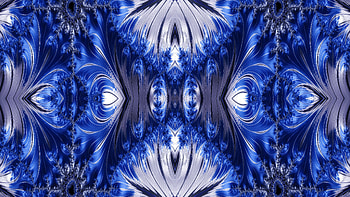 Trippy Psychedelic Fractal, trippy, psychedelic, aesthetic, blue, Abstract, fractal, abstract blue HD wallpaper