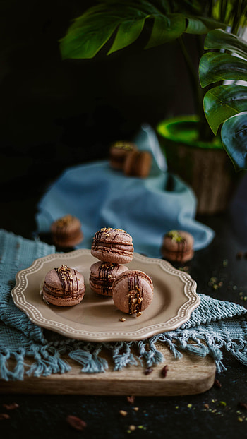Food, Chocolate, Desert, Cake, Bakery Products, Baking, Macaroons, Makaroons HD phone wallpaper