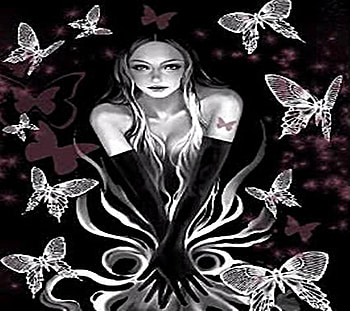 Witch Summoning The Butterflies~, beauitful, butterfly butterflies witch witches lady female girl black red p, summoning, summon, dark HD wallpaper