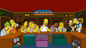 Duff Bar, Homer (The Simpsons) HD wallpaper
