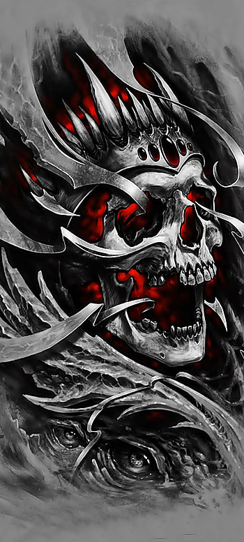 Skull, art, fictional character HD phone wallpaper
