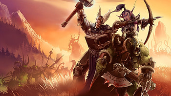 world of warcraft archer warrior berserk art HD wallpaper