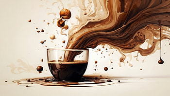 Dynamic Coffee Splash Physics, coffee, splash, artistic, drink, creative HD wallpaper
