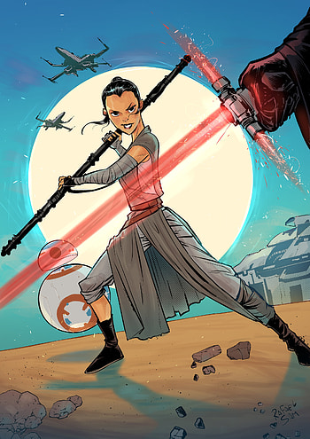 Rey, Star Wars, ArtStation, Daisy Ridley HD phone wallpaper