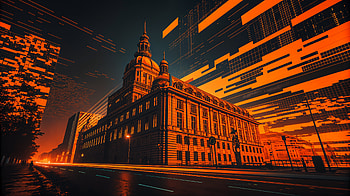 Digital Glitch Cityscape, digital glitch, building, cityscape, architecture HD wallpaper