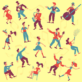 Retro style party, Jive HD phone wallpaper