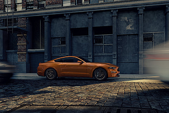 Ford Mustang City Street, ford-mustang, ford, cars, behance HD wallpaper