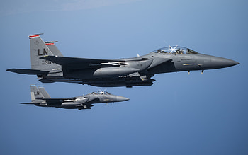 McDonnell Douglas F-15E Strike Eagle, American Fighter-Bomber, United States Air Force, F-15, American Air Force, F-15 in the sky, United States HD wallpaper
