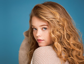 Blonde, woman model, long hair, cute HD wallpaper