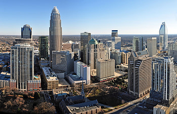 Charlotte Skyline, Travels, Charlotte Queen City, North Carolina HD wallpaper