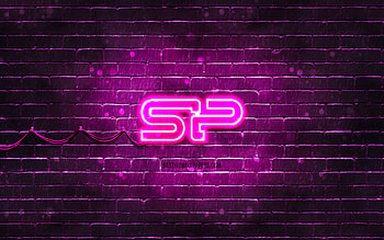 Silicon Power purple logo, , purple brickwall, Silicon Power logo, brands, Silicon Power neon logo, Silicon Power HD wallpaper