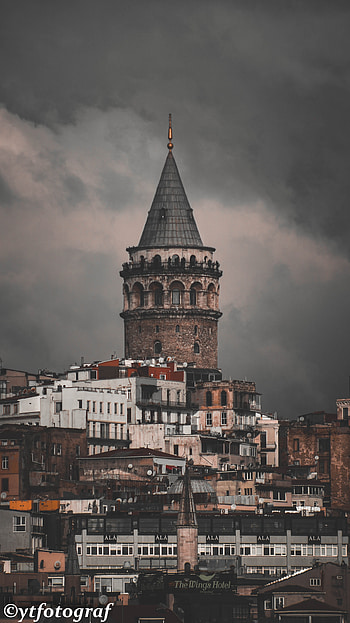 Galata kulesi, istanbul, building, tower HD phone wallpaper