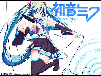Hatsune Miku, sexy, blue eyes, cute, blue hair, girl, vocaloid, long hair, anime, thighhighs, twintails HD wallpaper