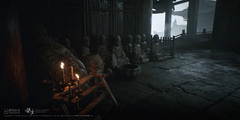 Black Myth: Wukong Dark Temple Scene, video game, Black Myth: Wukong HD wallpaper