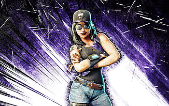 Fortune, grunge art, Fortnite Battle Royale, Fortnite characters, Fortune Skin, violet abstract rays, Fortnite, Fortune Fortnite HD wallpaper