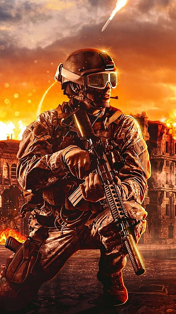 Warzone, Vanguard, fire background HD phone wallpaper