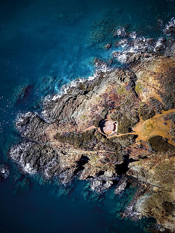 Nature, Water, Sea, Rocks, View From Above, Coast HD phone wallpaper