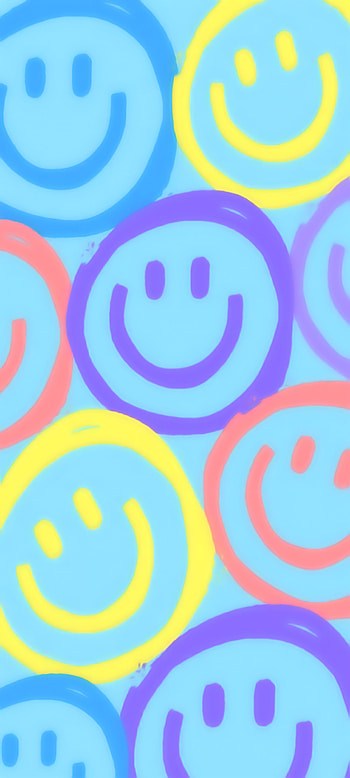 Baby Blue Smileys, pastel HD phone wallpaper