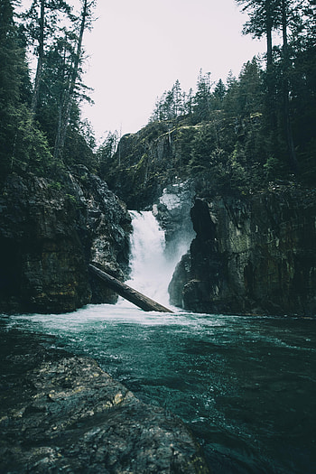 Landscape, Nature, Water, Rivers, Trees, Rock, Waterfall HD phone wallpaper