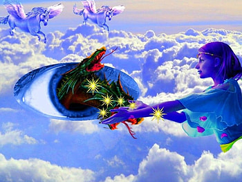 ~Above The Sky~, girl, sky, abstract, fantasy HD wallpaper