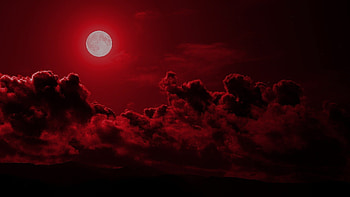 Red Moon HD wallpaper