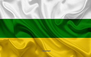 Flag of Huila Department, , silk texture, Huila Department, Huila, Colombian Department, Huila flag, Colombia HD wallpaper