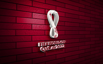 FIFA World Cup Qatar 2022 3D logo, , purple brickwall, creative, FIFA World Cup, FIFA World Cup Qatar 2022 logo, 3D art, FIFA World Cup Qatar 2022 HD wallpaper