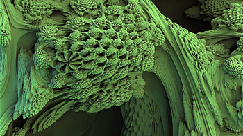 Green fractal, Abstract , Colorful ry, Abstract design HD wallpaper