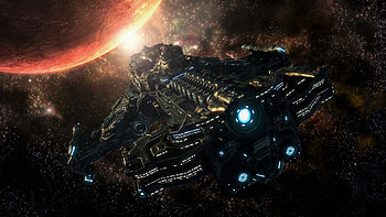 approaching starship, ship, stars, planet, sun HD wallpaper