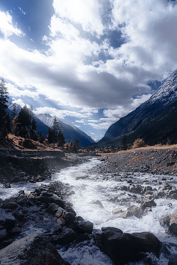 Landscape, Nature, Rivers, Mountains, Creek, Brook HD phone wallpaper