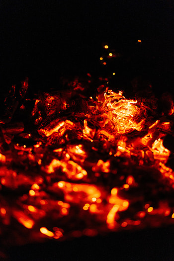 Bonfire, Coals, Dark HD phone wallpaper