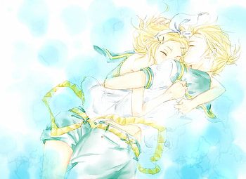 Kagamine twins, sweet, kagamine rin, vocaloid, kagamine len HD wallpaper