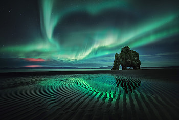 Northern-Lights-Iceland, Iceland, Lights, Northern, Sky HD wallpaper