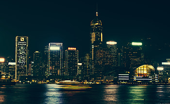 Cities, Night City, City Lights, Panorama, Long-Term Exposure, Hong Kong, Hong Kong S.a.r HD wallpaper