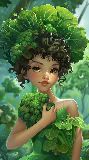 Enchanting Veggie Crown - Green Fantasy HD phone wallpaper