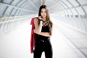 Nicole Ceretta, bruenette, model, 2020 HD wallpaper