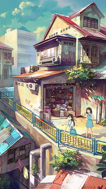 Charming Anime Shop Scene – Perfect Vibes, Anime, shop HD phone wallpaper