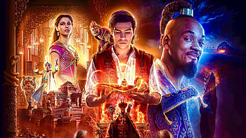 Aladdin 2019, Mena Massoud, Naomi Scott HD wallpaper