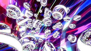 Laser ball, disco, digital art HD wallpaper